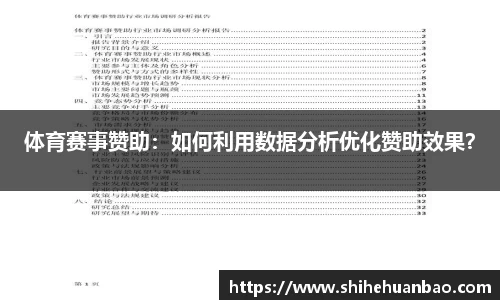 体育赛事赞助：如何利用数据分析优化赞助效果？